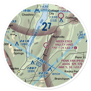 Middlesex Valley Airport (4N2) VFR Sectional Sticker (20 mile)