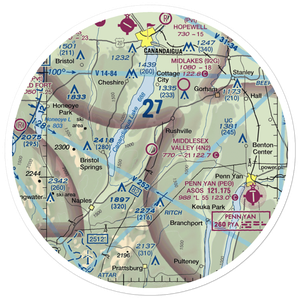 Middlesex Valley Airport (4N2) VFR Sectional Sticker (30 mile)