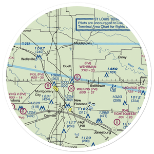 Montgomery-Wehrman Airport (4MO) VFR Sectional Sticker (30 mile)