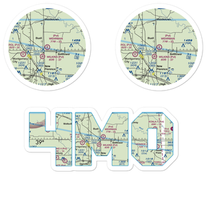 Montgomery-Wehrman Airport (4MO) VFR Sectional Sticker Pack