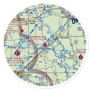 Clarendon Municipal Airport (4M8) VFR Sectional Sticker (30 mile)