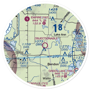 Lake Ann Airway Estates Airport (4M0) VFR Sectional Sticker (20 mile)