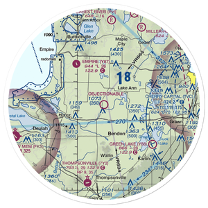 Lake Ann Airway Estates Airport (4M0) VFR Sectional Sticker (30 mile)