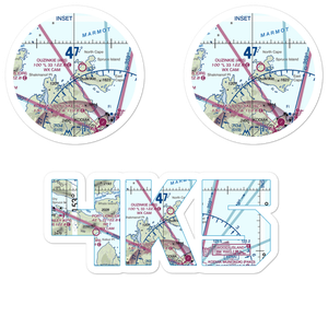 Ouzinkie Airport (4K5) VFR Sectional Sticker Pack