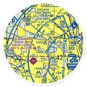 Schaumburg Municipal Helistop (4H1) VFR Sectional Sticker (20 mile)