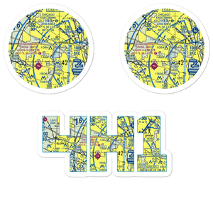 Schaumburg Municipal Helistop (4H1) VFR Sectional Sticker Pack