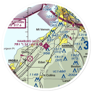 Hamburg Inc Airport (4G2) VFR Sectional Sticker (20 mile)