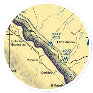 Fort Hancock Heliport (4E9) VFR Sectional Sticker (20 mile)