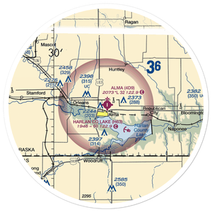 Alma Municipal Airport (4D9) VFR Sectional Sticker (30 mile)