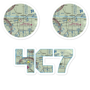 Ackley Municipal Airport (4C7) VFR Sectional Sticker Pack
