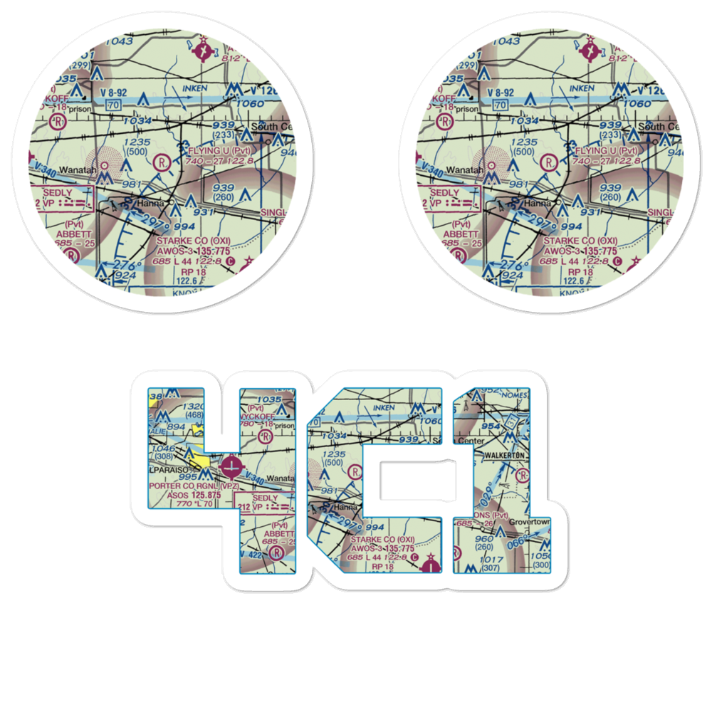 Flying U Ranch Airport (4C1) VFR Sectional Sticker Pack 