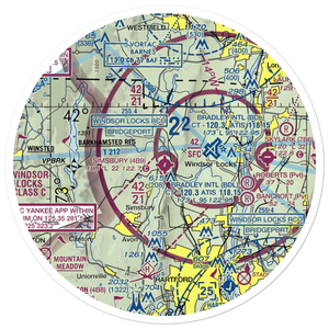 Simsbury Airport (4B9) VFR Sectional Sticker (30 mile)