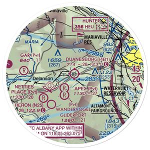Duanesburg Airport (4B1) VFR Sectional Sticker (20 mile)
