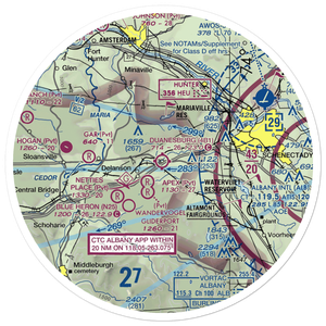 Duanesburg Airport (4B1) VFR Sectional Sticker (30 mile)