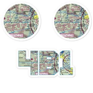 Duanesburg Airport (4B1) VFR Sectional Sticker Pack