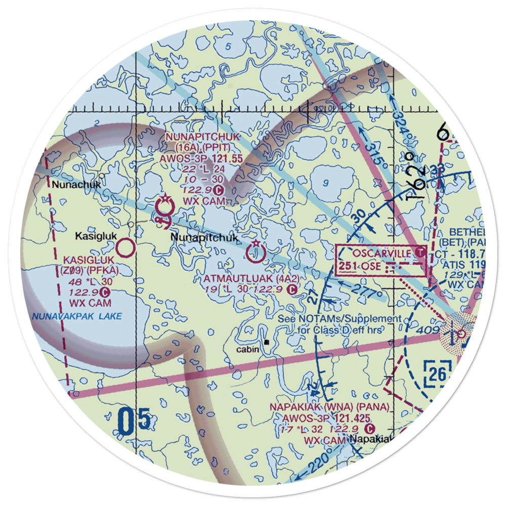 Atmautluak Airport (4A2) VFR Sectional Sticker (30 mile) 