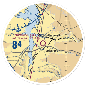 Shoshoni Municipal Airport (49U) VFR Sectional Sticker (20 mile)