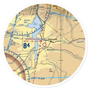 Shoshoni Municipal Airport (49U) VFR Sectional Sticker (30 mile)