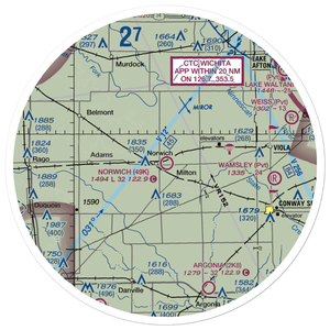 Norwich Airport (49K) VFR Sectional Sticker (30 mile)