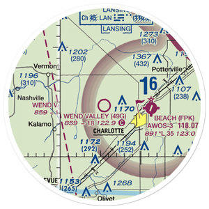 Wend Valley Airport (49G) VFR Sectional Sticker (20 mile)