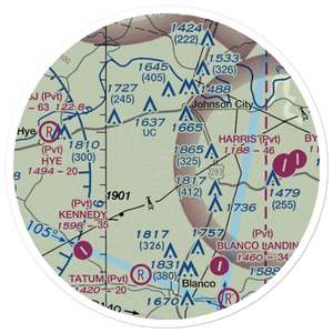 Bamberger Ranch Airport (48T) VFR Sectional Sticker (20 mile)