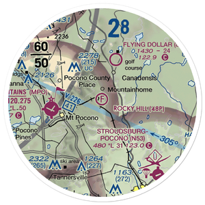 Rocky Hill Ultralightport (48P) VFR Sectional Sticker (20 mile)