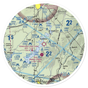 Tenkiller Lake Airpark (44M) VFR Sectional Sticker (30 mile)