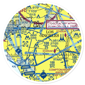 Wilshire Area Heliport (44L) VFR Sectional Sticker (20 mile)