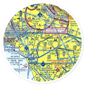 Wilshire Area Heliport (44L) VFR Sectional Sticker (30 mile)