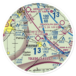 Betz Airport (44G) VFR Sectional Sticker (20 mile)