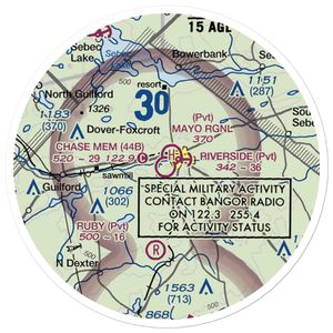 Charles A. Chase Jr. Memorial Field (44B) VFR Sectional Sticker (20 mile)