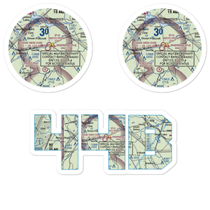 Charles A. Chase Jr. Memorial Field (44B) VFR Sectional Sticker Pack