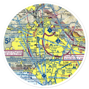 Van Nuys County Court Heliport (43L) VFR Sectional Sticker (30 mile)