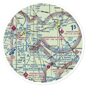 Mississinewa Reservoir Landing Area Seaplane Base (43I) VFR Sectional Sticker (30 mile)