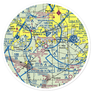 Belleville Airport (43G) VFR Sectional Sticker (30 mile)