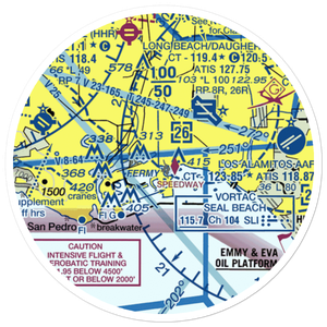 Naa Long Beach Port Helistop (42L) VFR Sectional Sticker (20 mile)