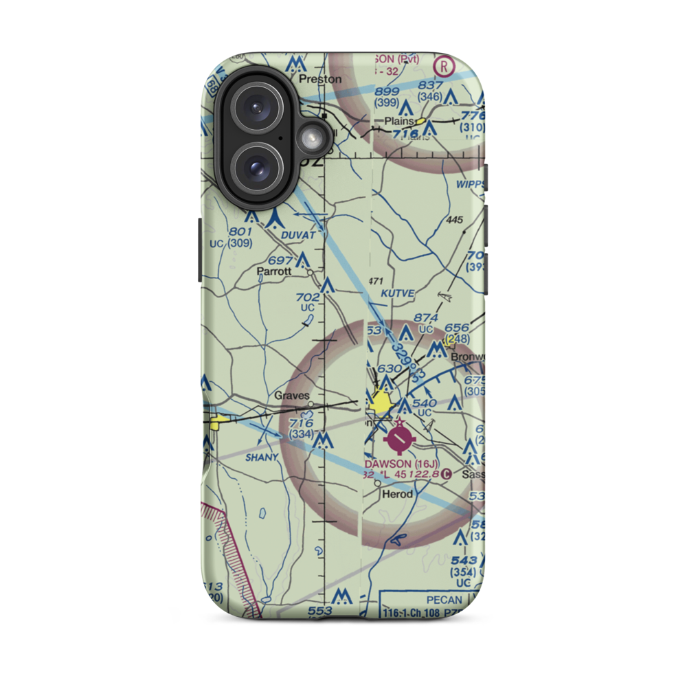 Young Field (9GA3) VFR Sectional  Tough iPhone Case iPhone 16 Plus model shown