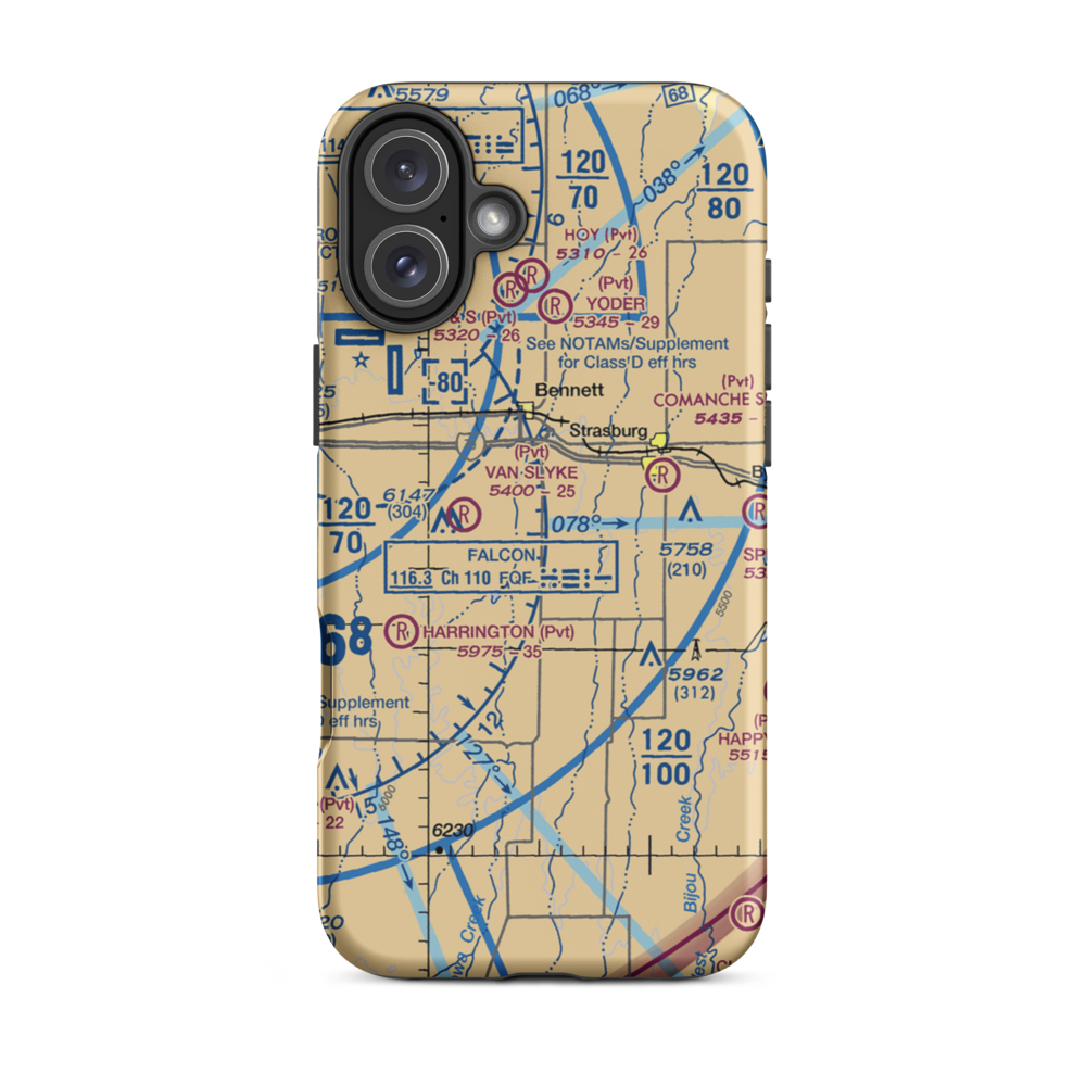 Young's Strip (87CO) VFR Sectional  Tough iPhone Case iPhone 16 Plus model shown