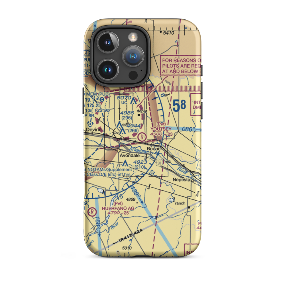 Youtsey Airport (CO09) VFR Sectional  Tough iPhone Case iPhone 16 Pro Max model shown