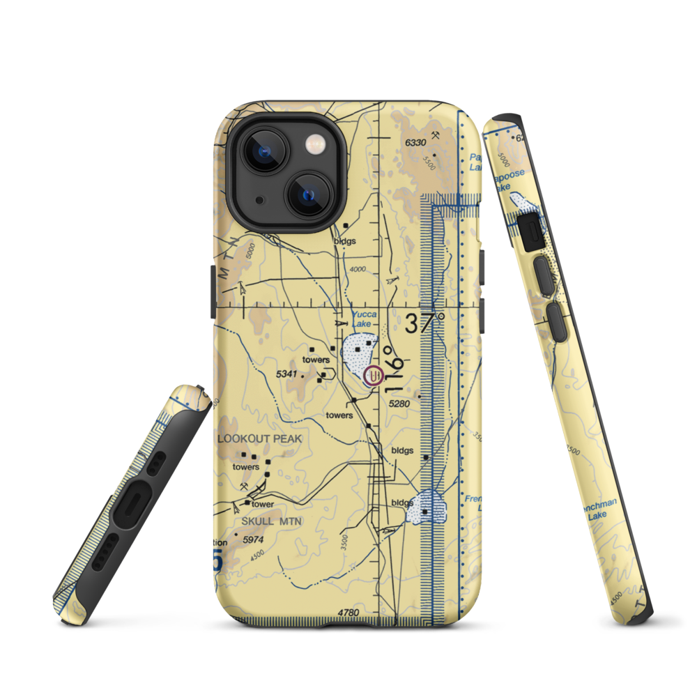 Yucca Airstrip (NV11) VFR Sectional  Tough iPhone Case iPhone 13 model shown