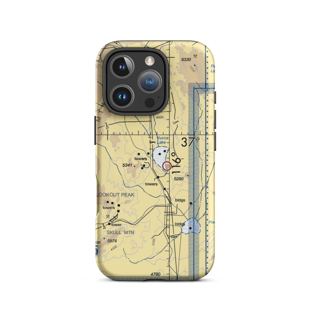 Yucca Airstrip (UCC) VFR Sectional  Tough iPhone Case iPhone 16 Pro model shown