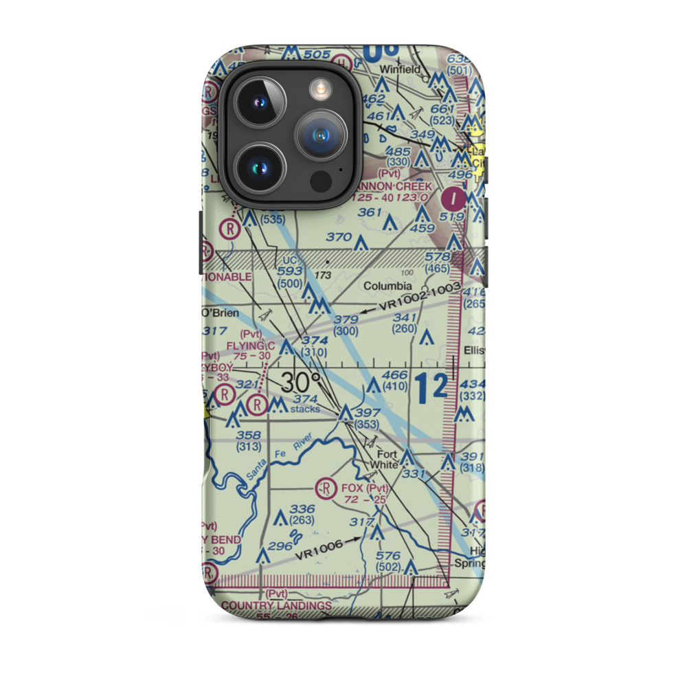 Z Ranch Airport (1FL3) VFR Sectional  Tough iPhone Case iPhone 16 Pro Max model shown