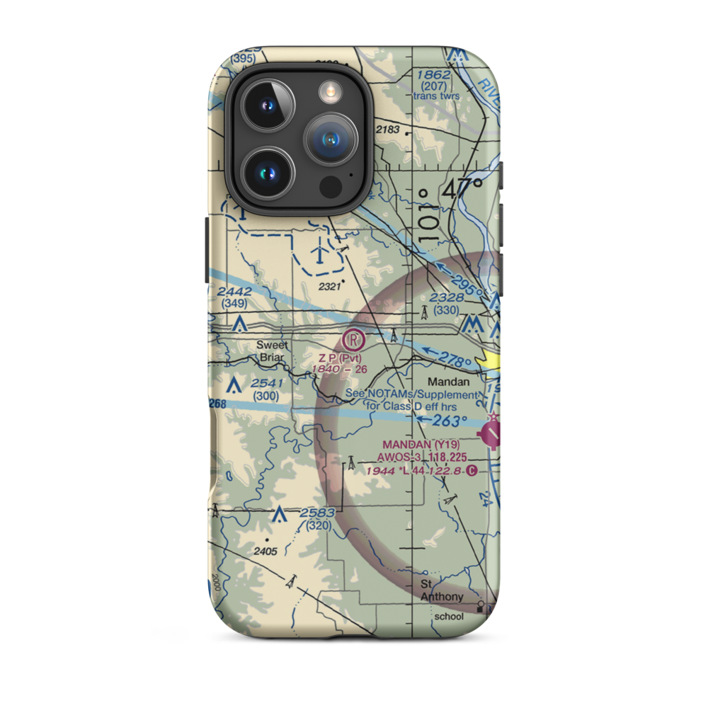 Z. P. Field (64ND) VFR Sectional  Tough iPhone Case iPhone 16 Pro Max model shown