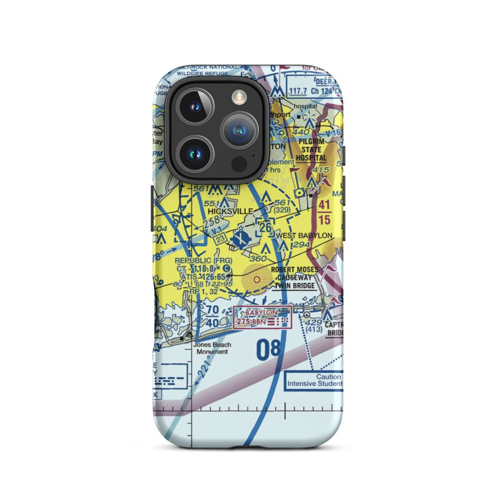 Zahn's Airport (AYZ) VFR Sectional  Tough iPhone Case iPhone 16 Pro model shown