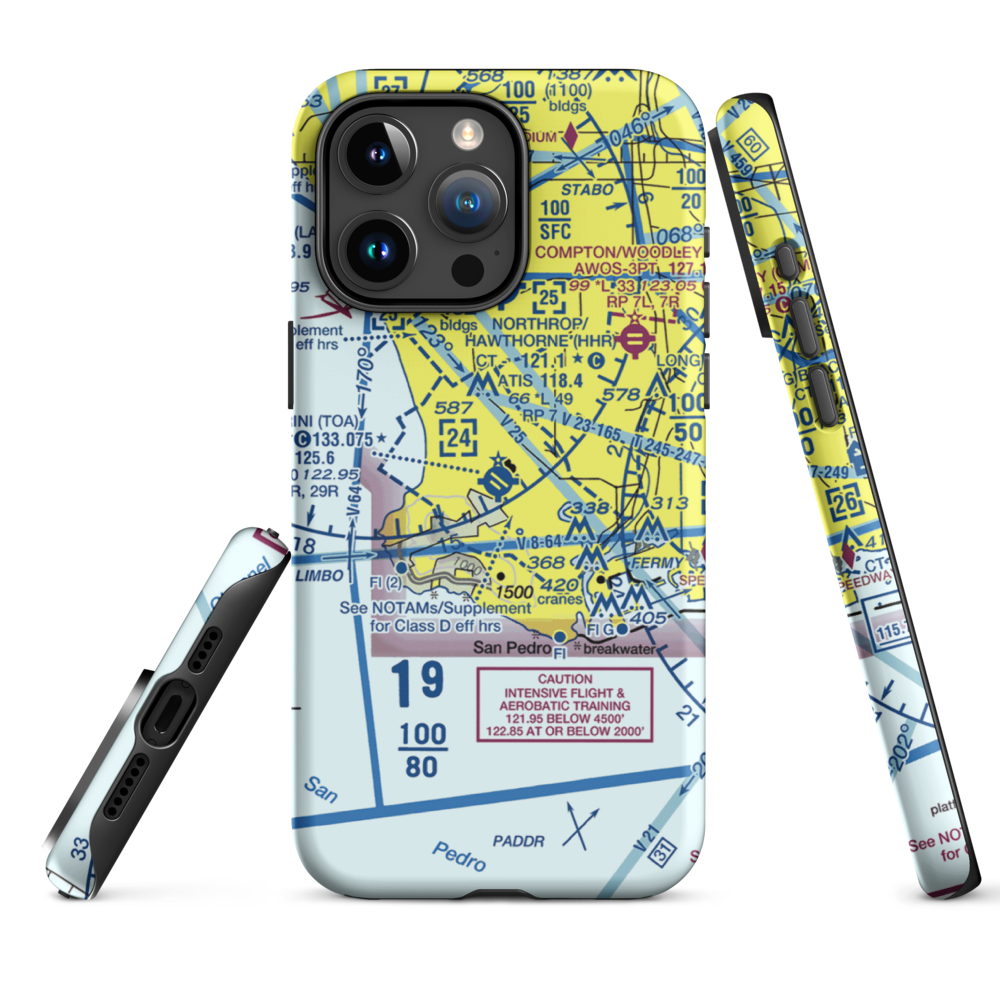 Zamperini Field (TOA) VFR Sectional  Tough iPhone Case iPhone 15 Pro Max model shown