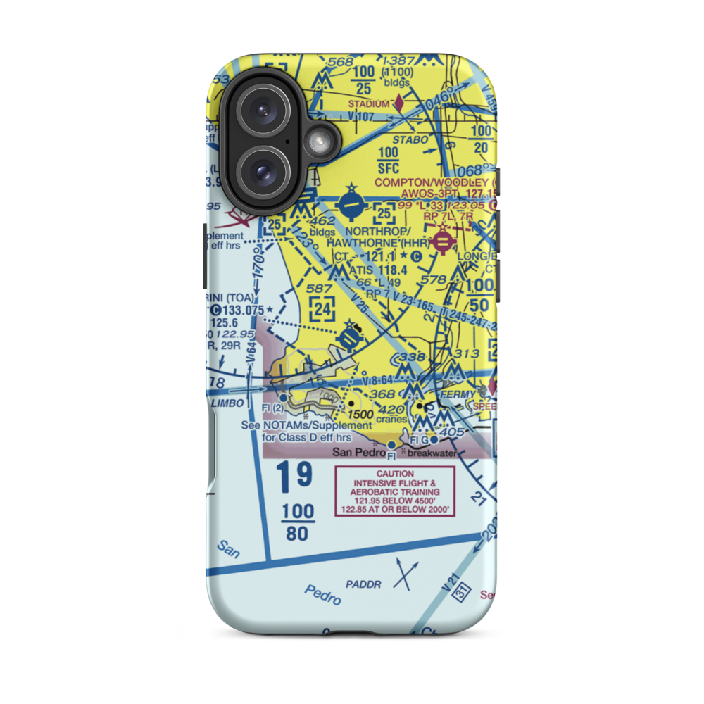 Zamperini Field (TOA) VFR Sectional  Tough iPhone Case iPhone 16 Plus model shown