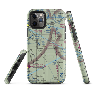 Zangger Vintage Airpark (2VA) VFR Sectional  Tough iPhone Case