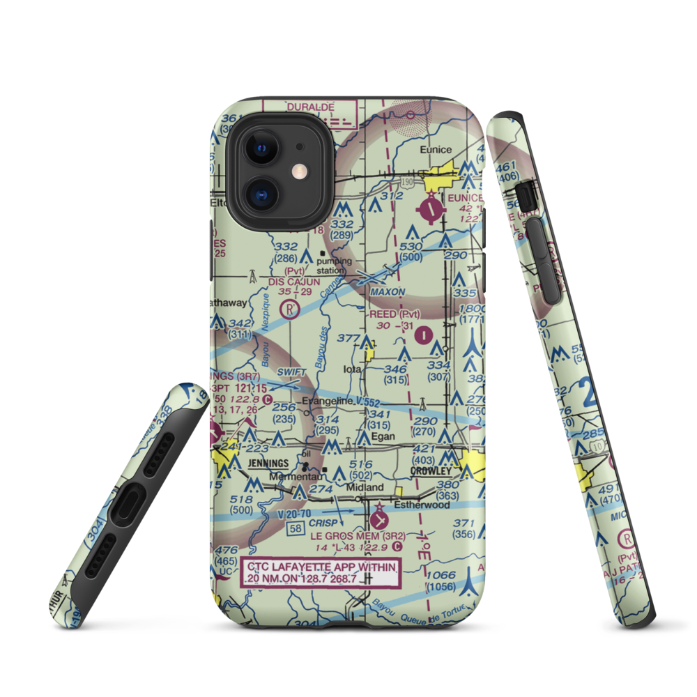 Zaunbrecher Strip (LA68) VFR Sectional  Tough iPhone Case iPhone 11 model shown