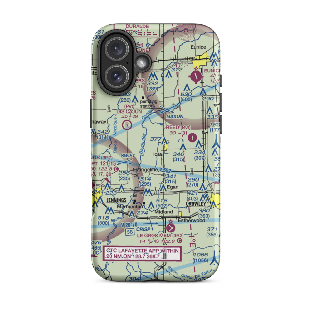 Zaunbrecher Strip (LA68) VFR Sectional  Tough iPhone Case iPhone 16 Plus model shown