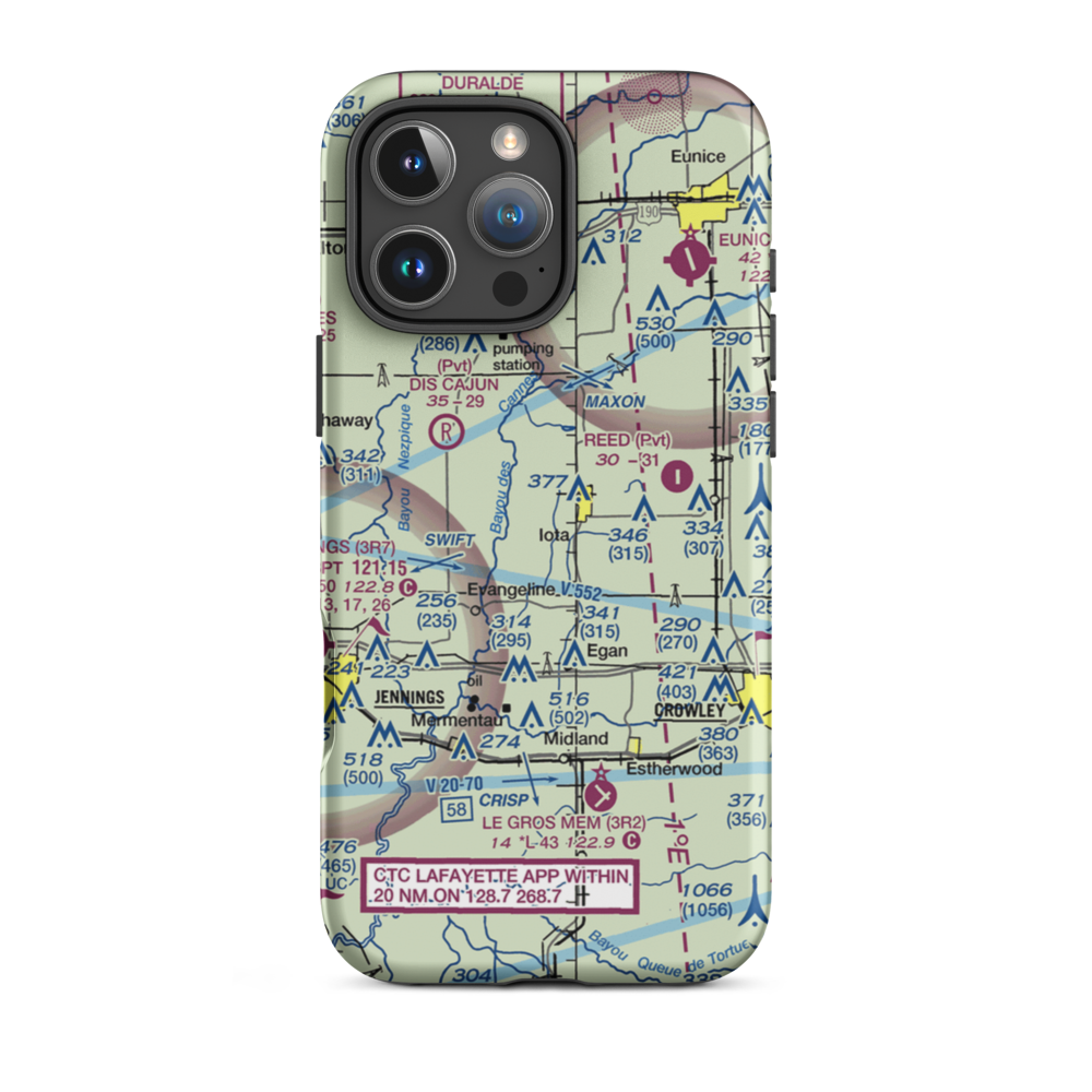 Zaunbrecher Strip (LA68) VFR Sectional  Tough iPhone Case iPhone 16 Pro Max model shown